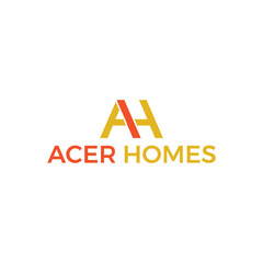 Modern and elegant Acer Homes logo design symbolizing quality, comfort, and trust. Perfect for real estate developers, home builders, and residential property businesses.
