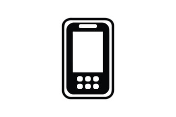 Simple Vector Illustration of a Classic Mobile Phone