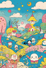 seamless pattern with fishes