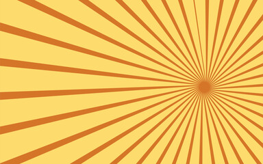 Yellow and Red Retro vintage style background with sun rays