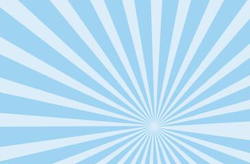Abstract blue sun rays sunburst backdrop background. 