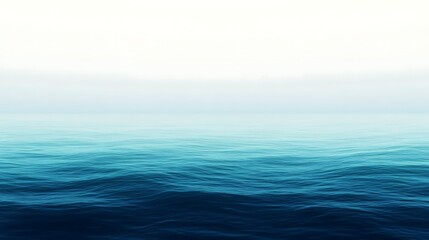 Obraz premium Calm ocean waves with gradient sky background creating a serene seascape and marine environment