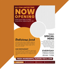 Eye-Catching Food Flyer Template for Restaurant & Cafe Promotions.