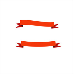 banner ribbons on white background