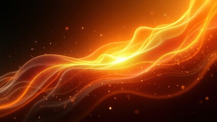 Fototapeta premium Radiant Waves of Light Dancing Through Fiery Twilight Skies