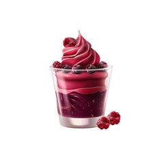 Delicious Raspberry Swirl Dessert in Glass