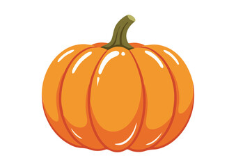 Obraz premium Glossy orange pumpkin with smooth surface for autumn decoration and harvest