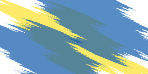 Brush painted grunge flag of country. Independence day of Ukraine. Abstract creative painted grunge brush flag background.Flag of Ukraine on an isolated white background. eps 10