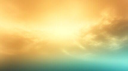 Abstract sky background with golden light and soft clouds creating a dreamy ethereal feel