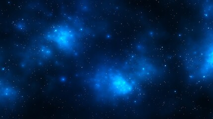 Obraz premium Deep space background with stars, cosmic dust, and blue nebula for science and astronomy