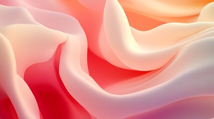 Abstract pink waves background with smooth organic shapes and gentle light effects