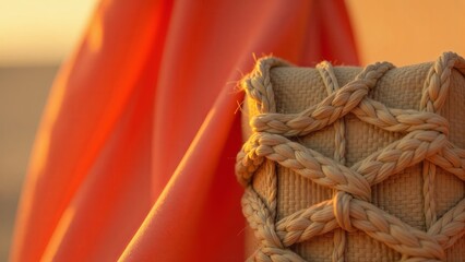 Golden Hour Light on Woven Rope Detail