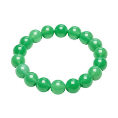 Obraz premium Elegant green jade bracelet displayed on a clean surface, highlighting its smooth texture and vibrant color