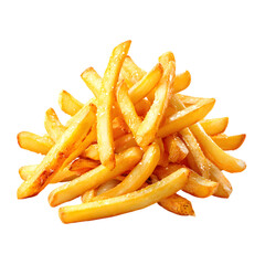 French Fries PNG Crispy Fast Food Fries Isolated on Transparent Background 