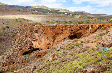 Natural caves, Island Gran Canaria, Canary Islands, Spain, Europe.