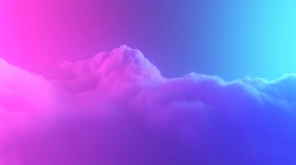 Dreamy cloudscape background with vibrant pink, purple, and blue gradients for digital design