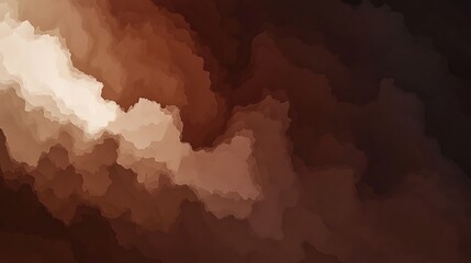 Abstract brown watercolor painting background with soft texture and flowing shapes design