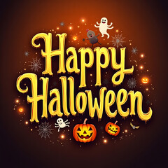 Halloween typography design	

