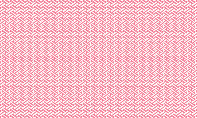 太いピンクの紗綾型の模様