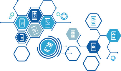 Concept for mobile apps, Flat design vector illustration.