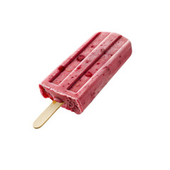 Delicious Homemade Raspberry Popsicle on a Wooden Stick