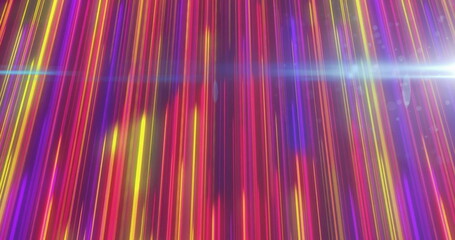 Creating dynamic abstract pattern, colorful vertical light streaks with bright highlights