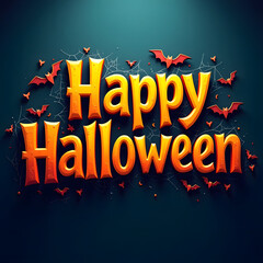 Halloween typography design