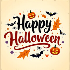 Halloween typography design