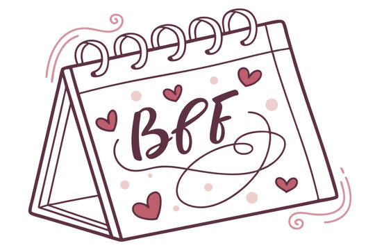 Flat lay of a custom photo calendar with personalized images and text