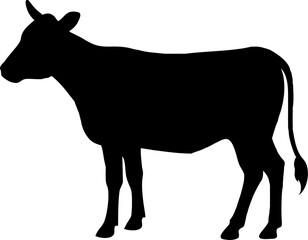Black and white vector silhouette illustrations of farm animals including donkeys, horses, and other livestock