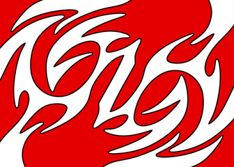 Abstract background with seamless wavy tribal pattern