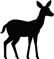 Here's a concise description, A captivating deer silhouette vector, a striking silhouette of a deerA captivating deer silhouette vector, a striking silhouette of a deer