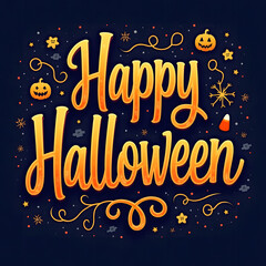 Halloween typography design