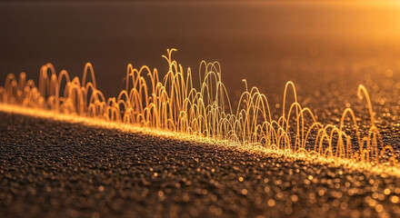 close up of wheat field Generative AI	
