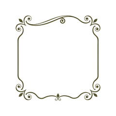 Vintage Corner Swirl Border Frame Design