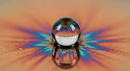 close up of a glass ball Generative AI	
