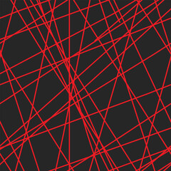Seamless pattern with red lines on a black background. Vector illustration. For the design of your textile prints, and other abstract backgrounds