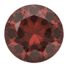 Brilliantly cut red gemstone sparkling under bright light, showcasing intricate facets and clarity