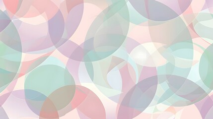 Abstract Pastel Bubbles Background with Overlapping Translucent Circles
