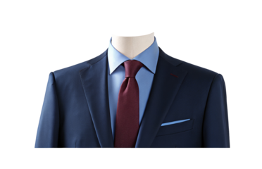 Explore the elegance of men's fashion: a blue suit with shirt and tie ensemble style
