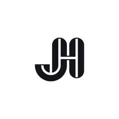 Modern JH Letter Logo, Bold Monogram Design.