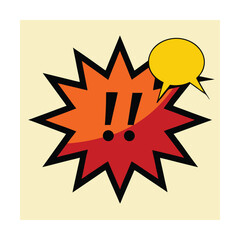 Fototapeta premium Comic Exclamation Bubbles Vector Set Dramatic Style