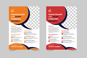 "Professional Business Flyer Design Template | Modern Corporate Marketing Leaflet for Startups, Services & Small Business Promotion".
