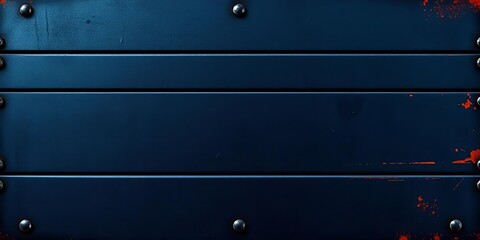 Abstract dark metal panel, horizontal lines, grunge edges, textured surface, graphic, dark grey