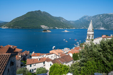 Village de Perast dans les bouches de Kotor , Montenegro