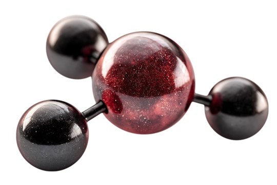 Abstract molecule model, science background.