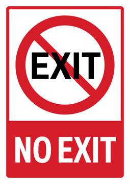 prohibition safety signs v2 uppercase text_no exi portrait size a4/a3/a2/a1