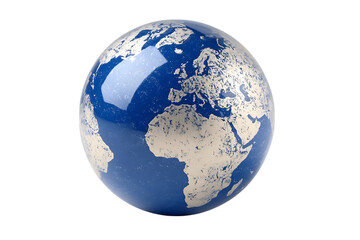 Fototapeta premium 3D Render of Earth Globe, World Map, Planet Earth