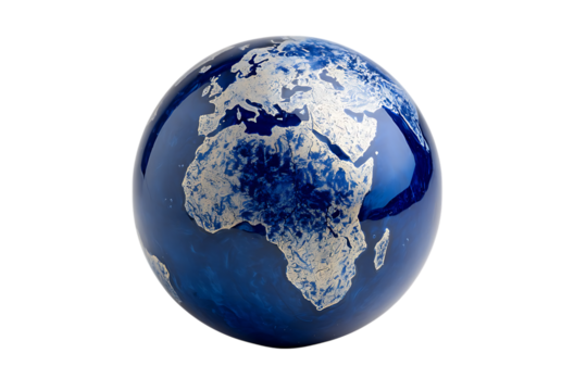 Earth globe showing Africa and Europe. Global concept.