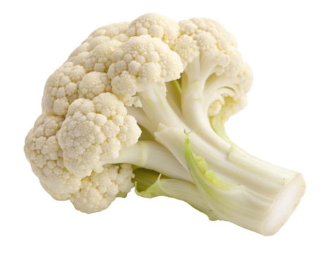 Fresh cauliflower head isolated on black background healthy eating and nutrition tips